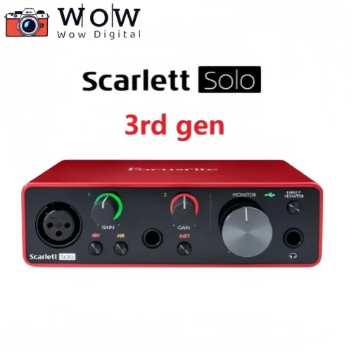 Focusrite Scarlett Solo (3-го поколения) Звуковая карта USB-аудиоинтерфейса 24-бит/192 кГц