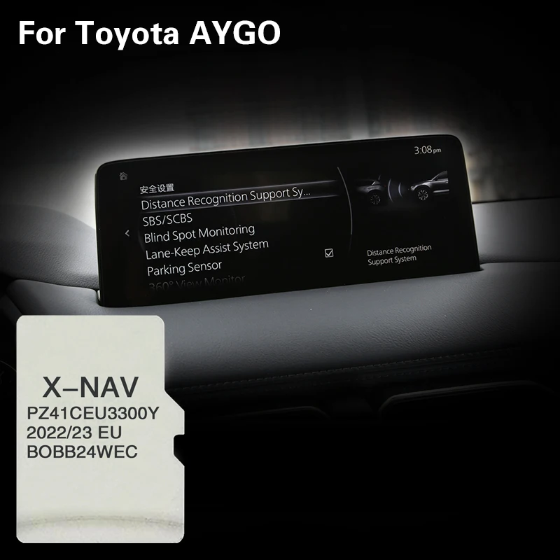 X-NAV Sat Nav 2023 карты GPS-навигация Европа Великобритания RU 8 ГБ для Toyota AYGO обновление e