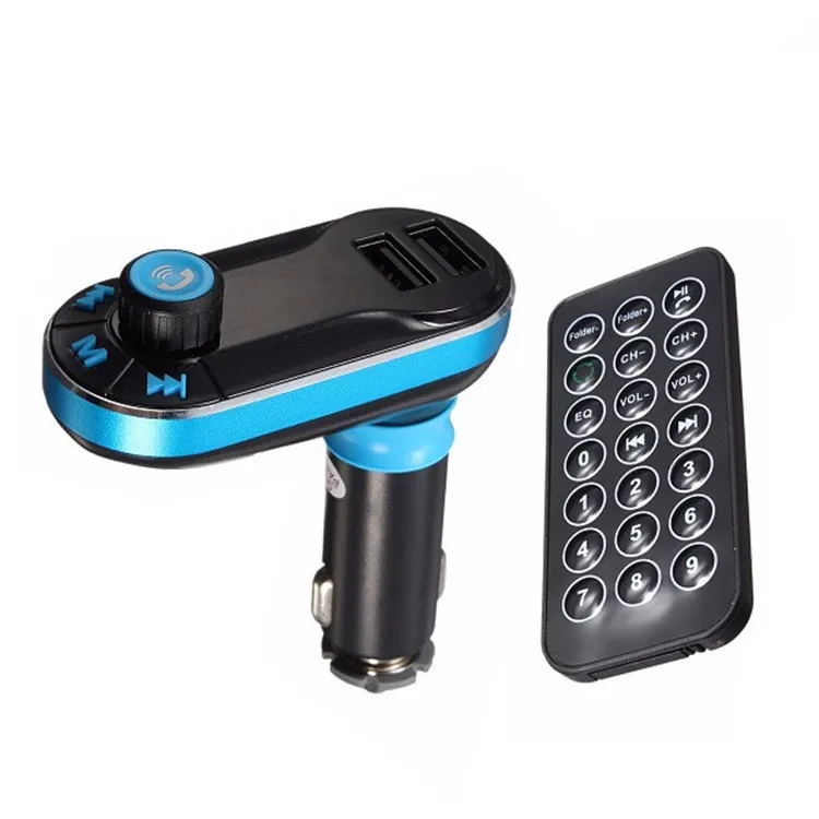 

Bluetooth Handsfree Car Kit FM Transmitter Dual USB LCD Display Car Charger USB MP3 Microphone for Smarpthones