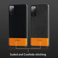 genuine leather phone case for samsung galaxy s22 s22 ultra s10 s10e s9 s8 s21 ultra s21 fe suede stitching oil wax skin cover