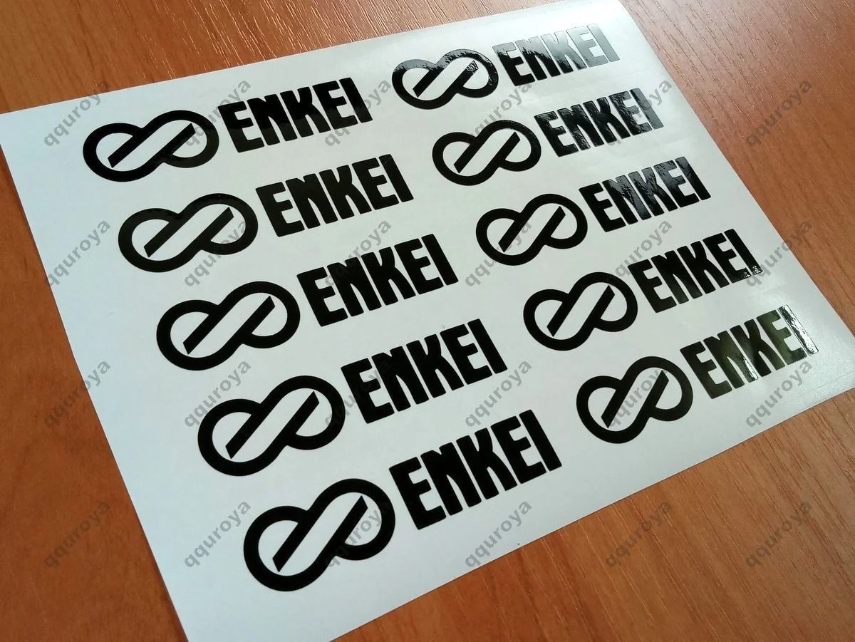 

For 10x ENKEI Alloy Wheel Rim Spoke Decal Sticker Evo Tarmac RP02
