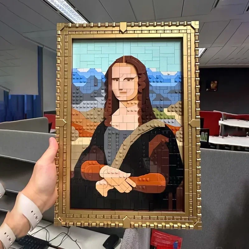 2024 Новое искусство 31213 Art Mona Lisa Строительные блоки Всемирно известная живопись 3D