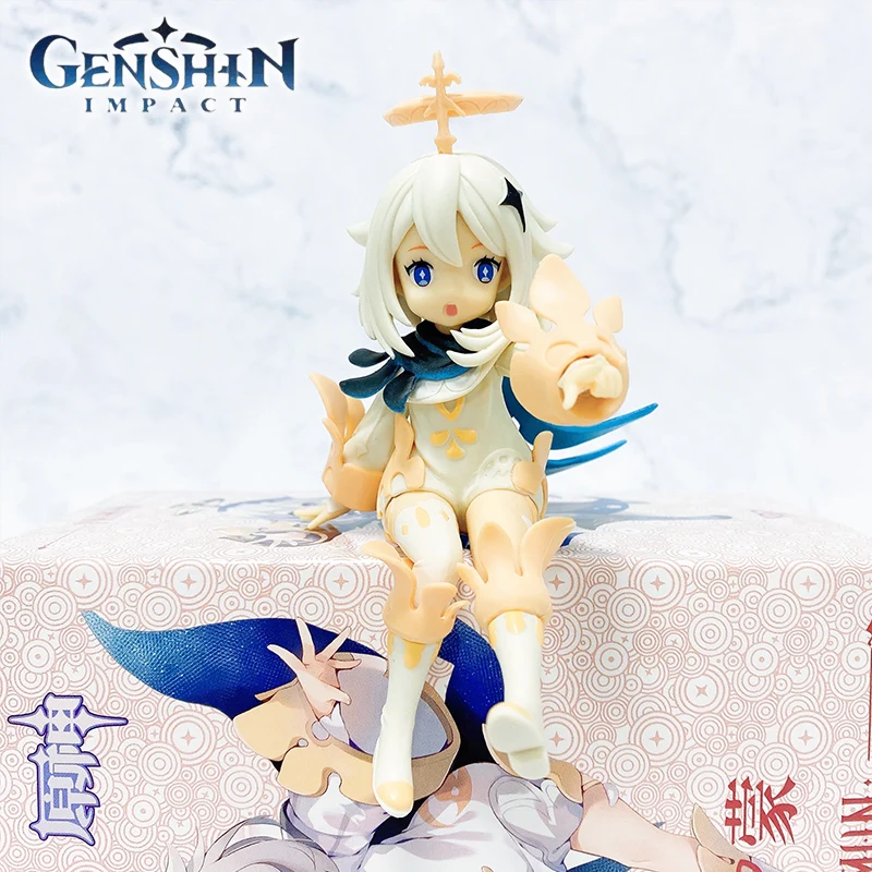 

17cm Genshin Impact Klee Hibana Knight Anime Figure Ganyu/Keqing/Paimon Action Figure Hu Tao Figurine Collection Model Doll Toys