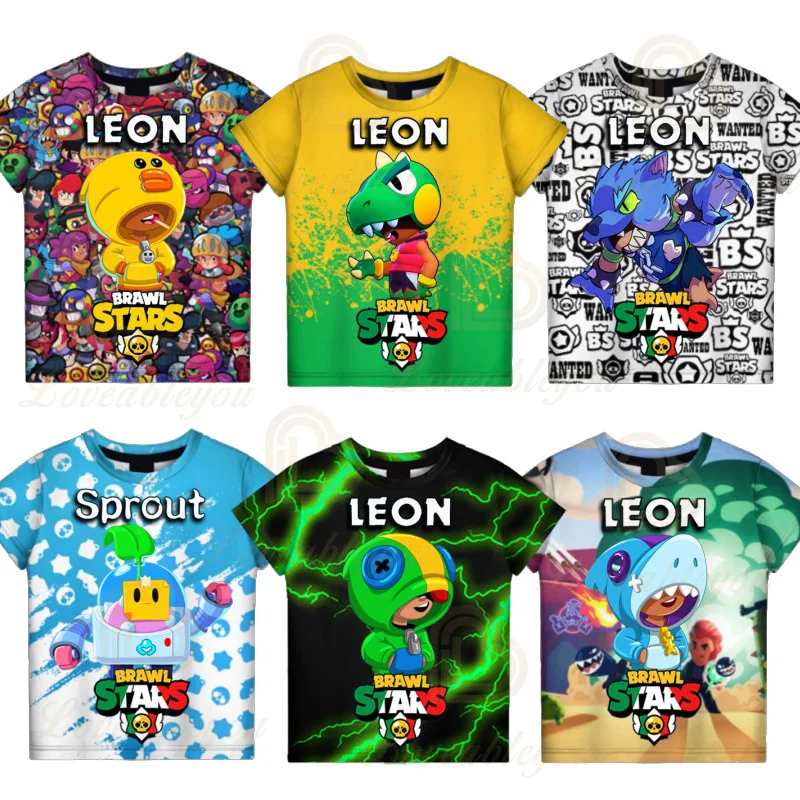 

Bravo Game PRIMO 3D T-shirt Boys Girls Stars Cartoon Tops Teen Clothes Spike Wanted Sprout 6 To 19 Years Kids Leon Shirts