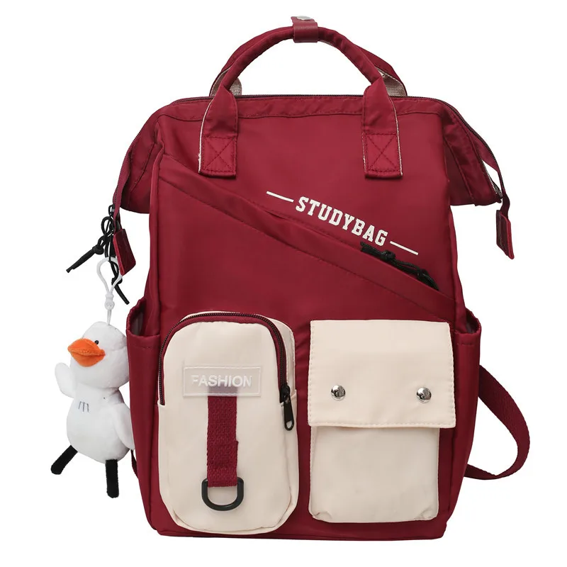 Korean Style Kawaii children school Backpack kids Backpacks With Many Pockets Nylon Waterproof Student Schoolbags Travel Bags