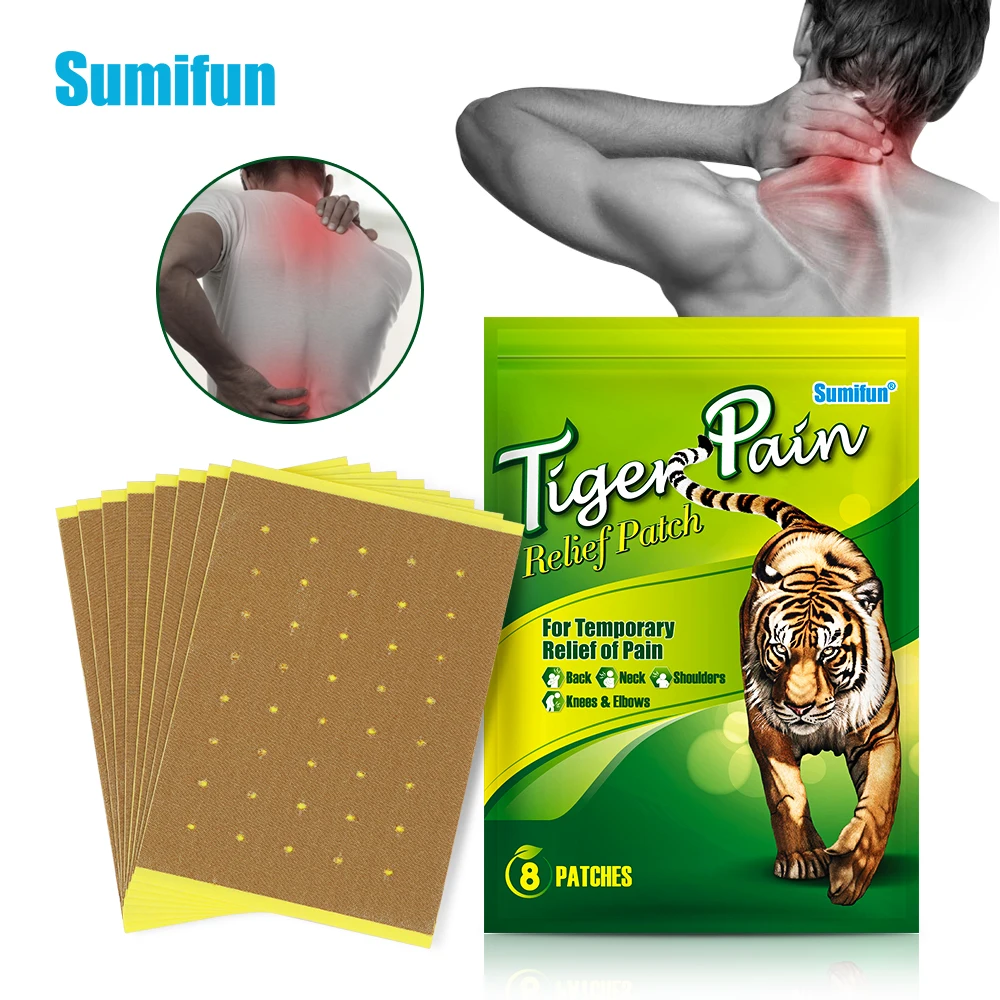 

8Pcs/bag Sumifun Tiger Knee Joint Heat Patch Stiff Shoulder Muscle Relief Cervical Back Pain Adhesive Plaster Chinese Medicines