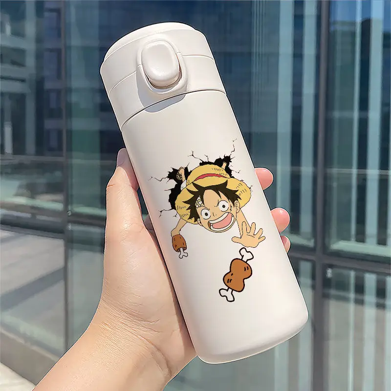 

One Piece Luffy Zoro Chopper 304 Stainless Steel Spring Lid Drinking Cup 350ml-450ml Anime Cartoon Water Cup Christmas Gift