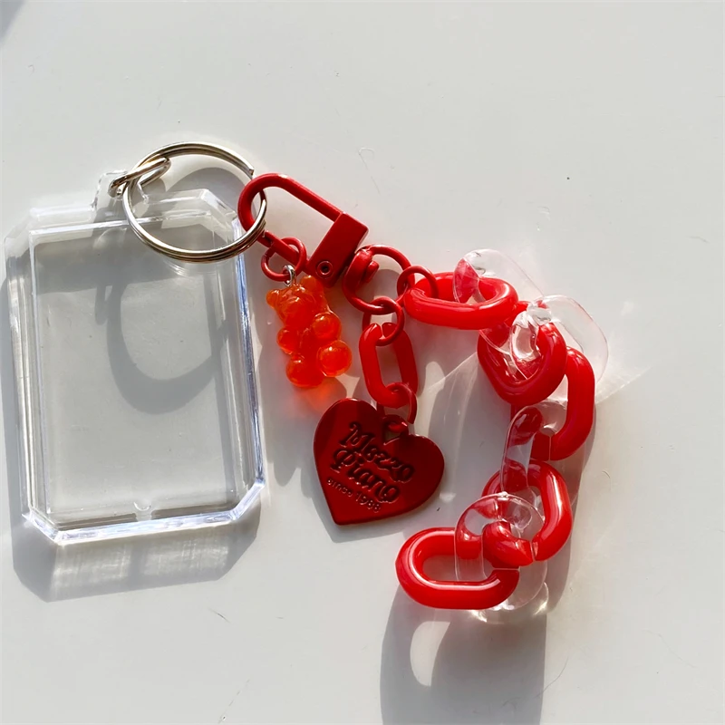 MINKYS New Arrival Kawaii idol Photo Keychain Pendant ID Photo Protect Case Gift School Office Stationery