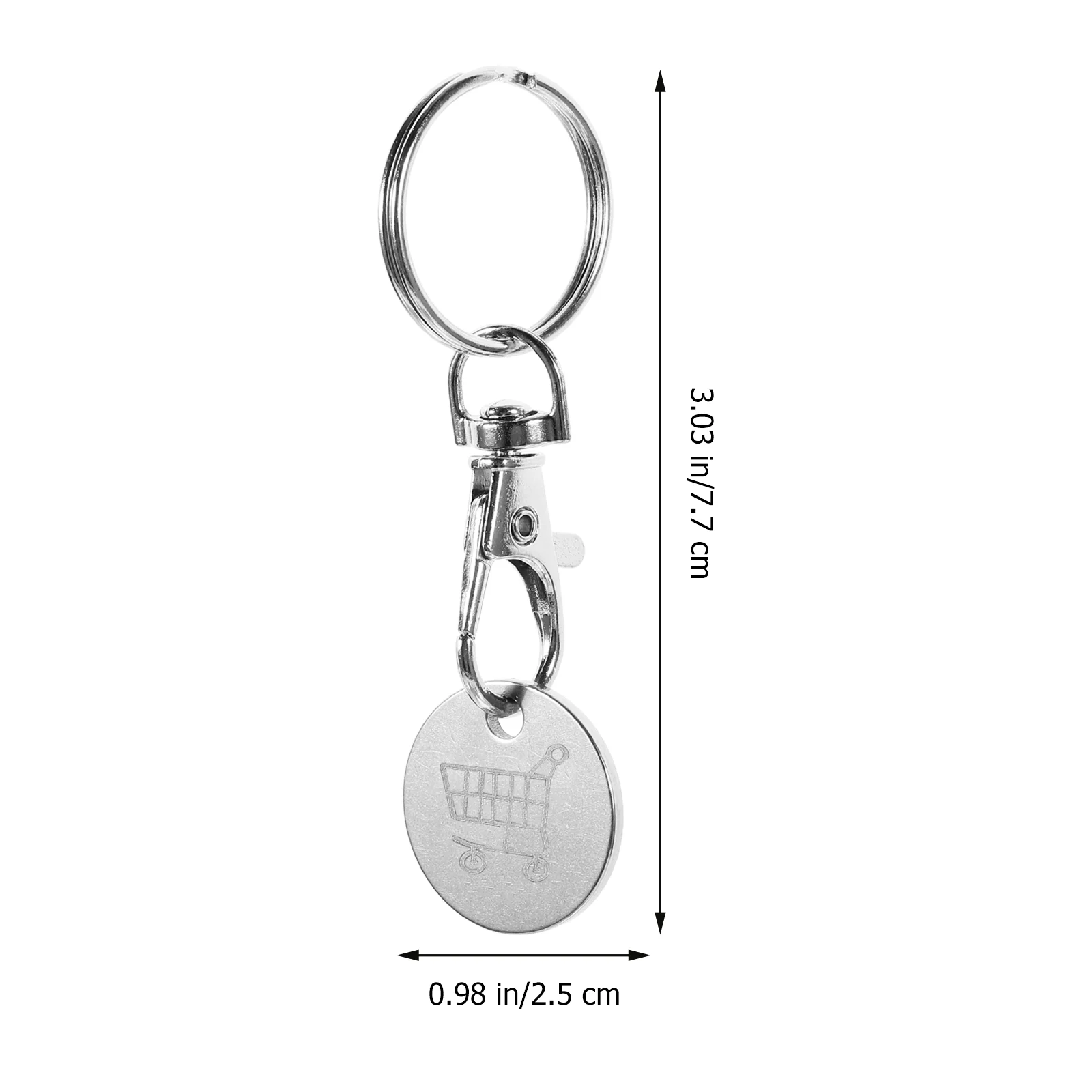 4 шт. жетоны для покупок карабин тележка брелок ключей кольца держатель подвеска