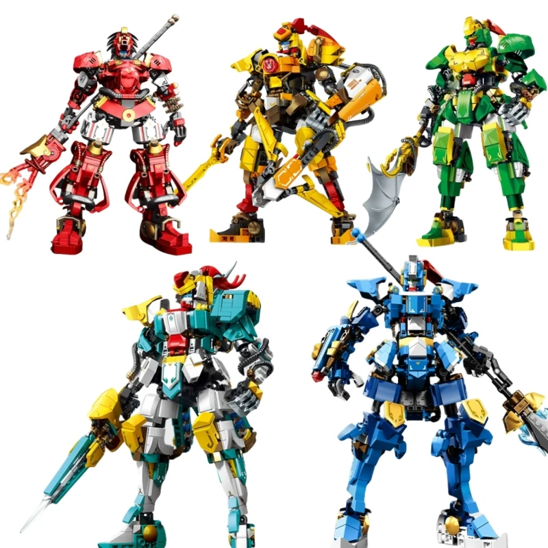 Строительные блоки SEMBO BLOCK Guan Yu Zhao Yun Zhang Fei сращивание может быть мотивационными