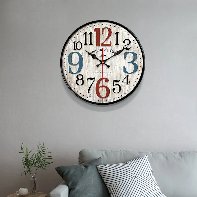 

Американские часы, настенные часы для спальни, настенные часы для спальни, Необычные кварцевые часы для гостиной, круглые часы