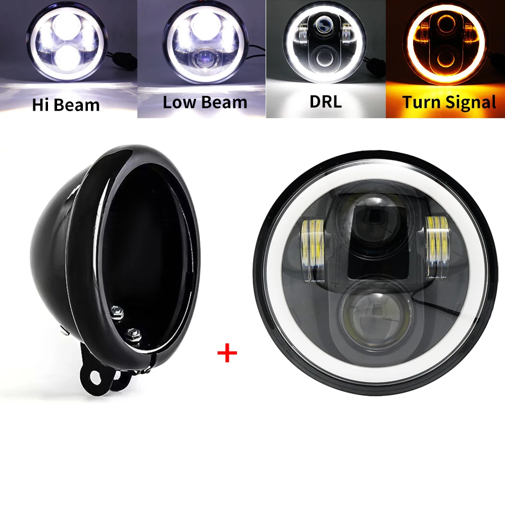 

Фара и корпус для Harley Dyna Sportster XL1200 XL883 FXD, 5,75 дюйма