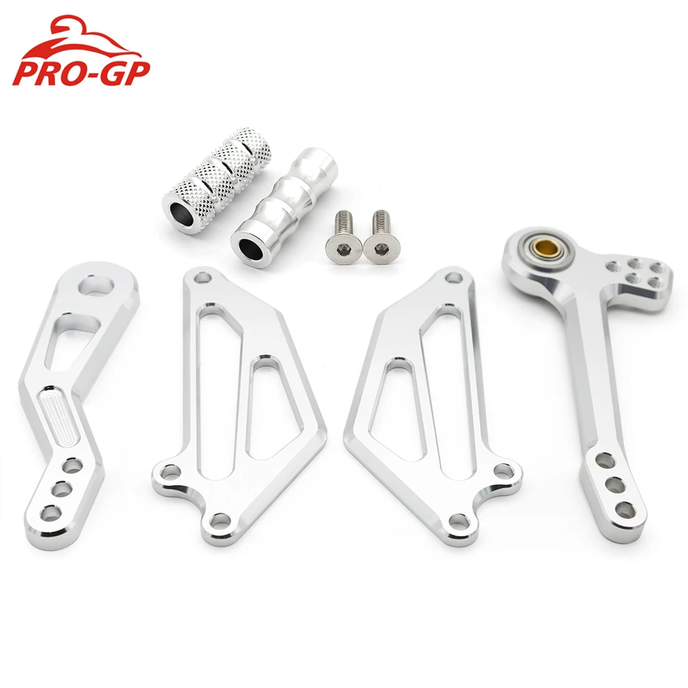 

Motorcycle CNC Aluminum Rearset Footpeg Foot Peg Pedal Brake Gear Shift Shifter Lever + Wing For Honda Monkey Bike Z125