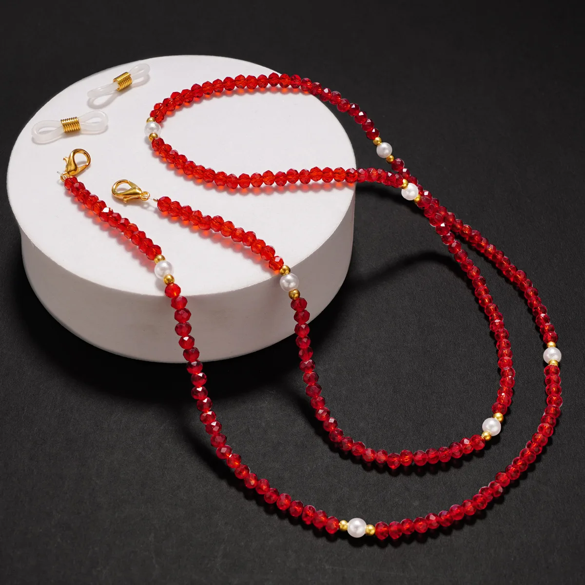 Модный креативный ремешок для солнцезащитных очков с жемчугом и бусинами