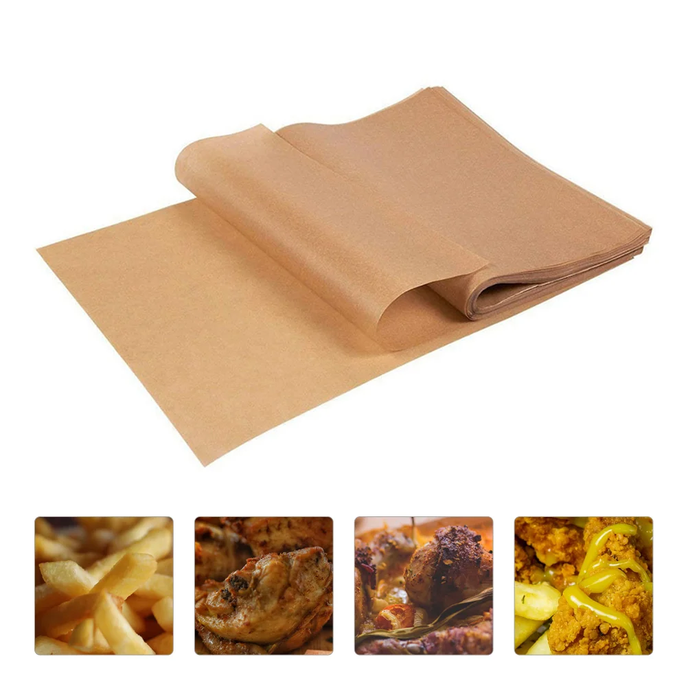 

200 Pcs Steamer Paper Bbq Bread Non-Stick Cake Barbecue Supplies Baking Sheets Oil Absorbing Wood Pulp. Parchment