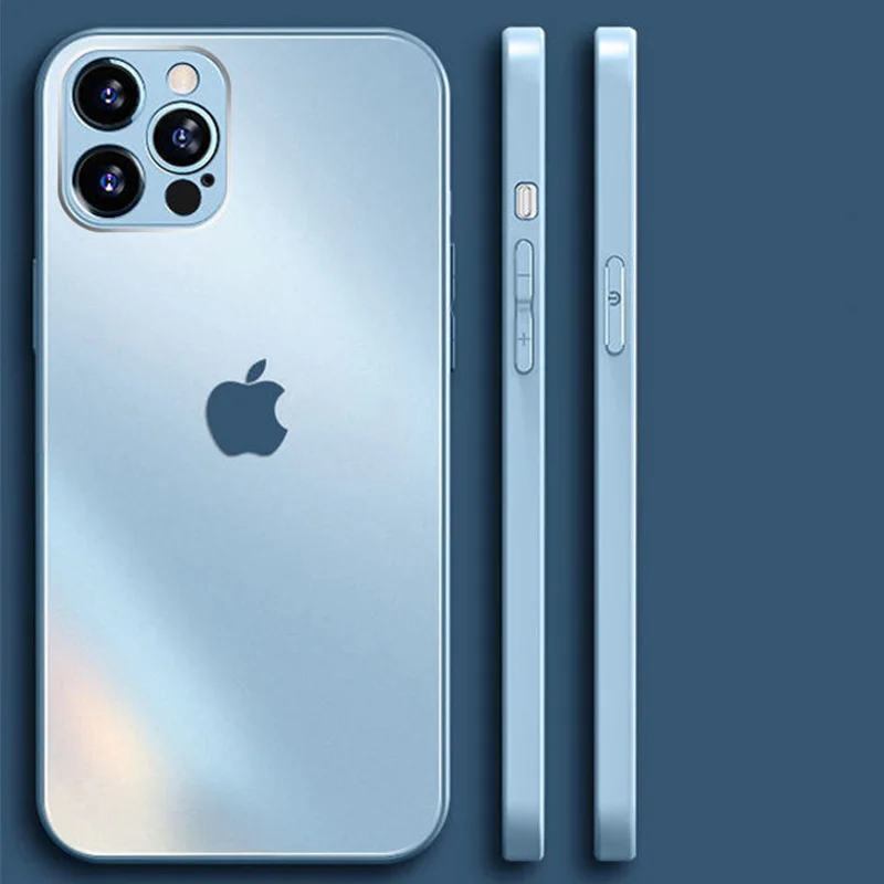 

For Iphone 13 12 11 Mini Pro Max Mobile Phone Case High-quality Silicone Frosted Glass for Iphone 13pro 12pro 13mini 12mini Case