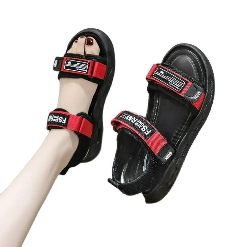 

2022 Summer New Casual Women's Sandals All-match Velcro Beach Shoes