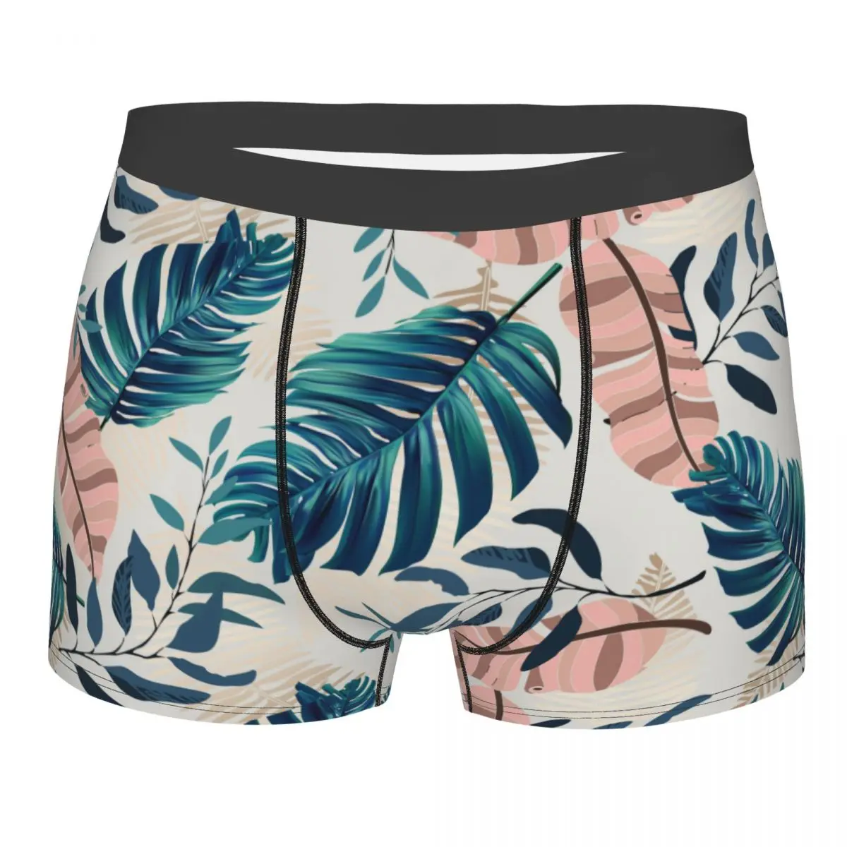

Мужское нижнее белье с листьями в гавайском стиле, сексуальные боксеры, мужские мягкие шорты, женское нижнее белье