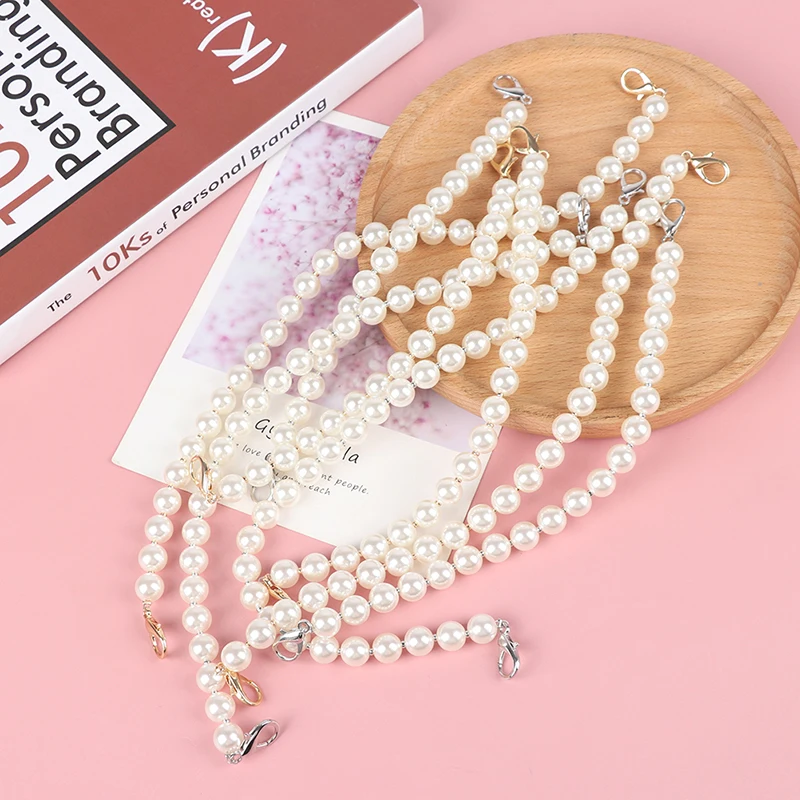 

1PCS 25cm/30cm/35cm/40cm Pearl Beaded Short Bag Straps Purse Handle Diy Chain Bag Accessories Short Shoulder Belt