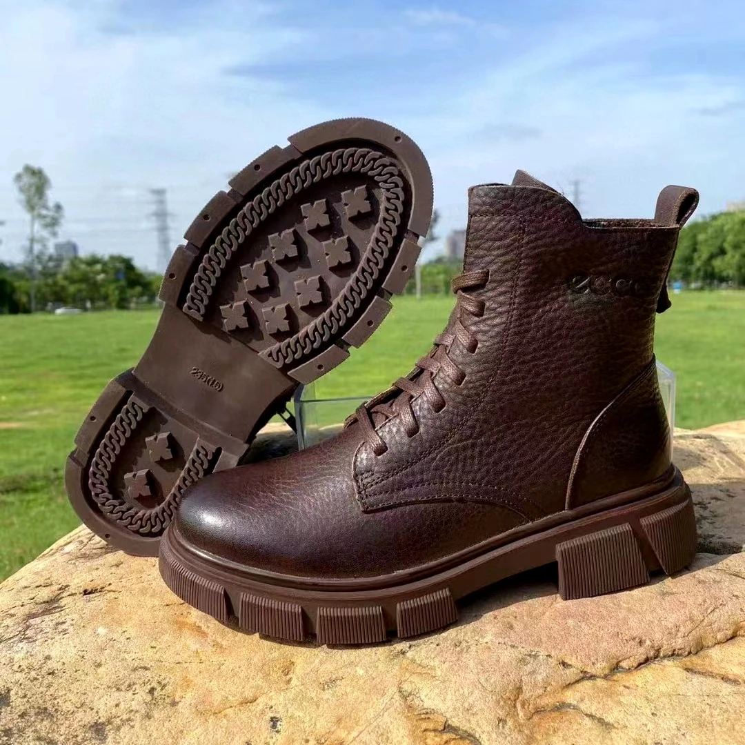 Golf Women's Shoes Autumn and Winter New Martin Boots Top Layer Cowhide Rubber Sole Non-Slip Rainproof Comfortable Ladye‘s Shoes