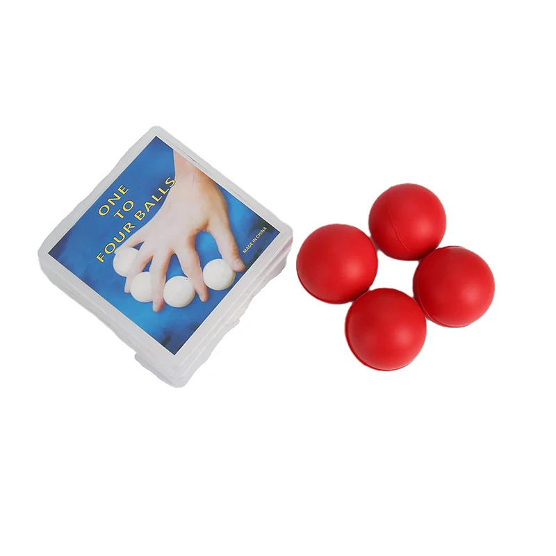 

Красные многофункциональные бильярдные шары (мягкие, диаметр 4,2 см), волшебные трюки, один на четыре шара, Волшебная сцена, иллюзия, трюк, аксессуары, реквизит