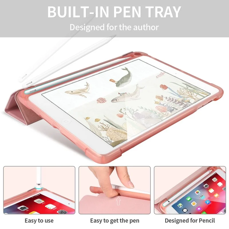 Чехол для 2020 iPad 10 2 8th 2018 2017 9 7 Mini 5 2021 Pro 11 Air 3 4 умный чехол с держателем стилуса 5th 6th