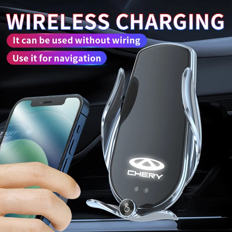 

Rotatable Car Gravity Mobile Phone Holder Vent Clip-on 15W Wireless Charger For Chery Tiggo 2 3 4 7 8 Fl QQ 3 6 Car Accessorie