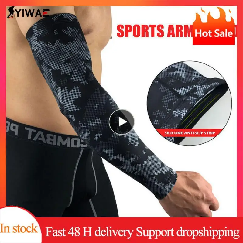 

Uv Protection Sports Compression Sleeve Breathable Non-slip Sports Arm Polyester Elbow Protection Volleyball Sun Belt Black