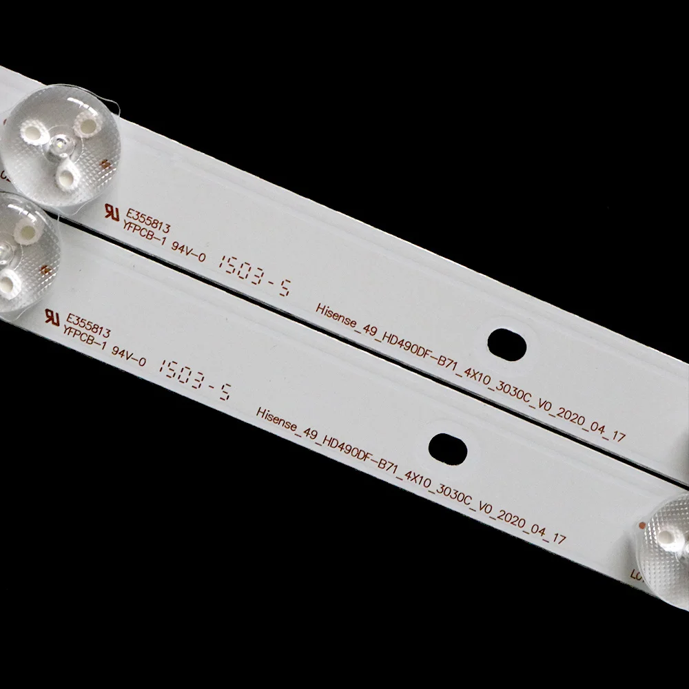 16PCS  LED Backlight Strip 10 Lamp For Hisense 49 LED49EC520UA LED49EC620UA HD490DU-E31 4X10 49K300U H49M3000 LED49K300U