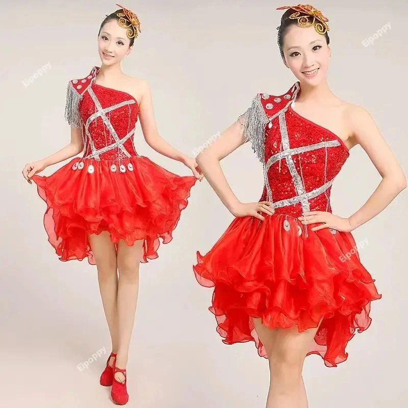 Фото Женские костюмы COSSequins для фестивалей, современного джаза, танцев, выступлений на сцене, для певиц, танцовщиц, наряды для выступлений на балах и шоу №5