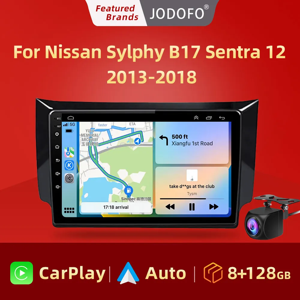 Мультимедийный видеоплеер Jodofo для Nissan Sylphy B17 Sentra 12 Carplay Android 10 автомобильное радио