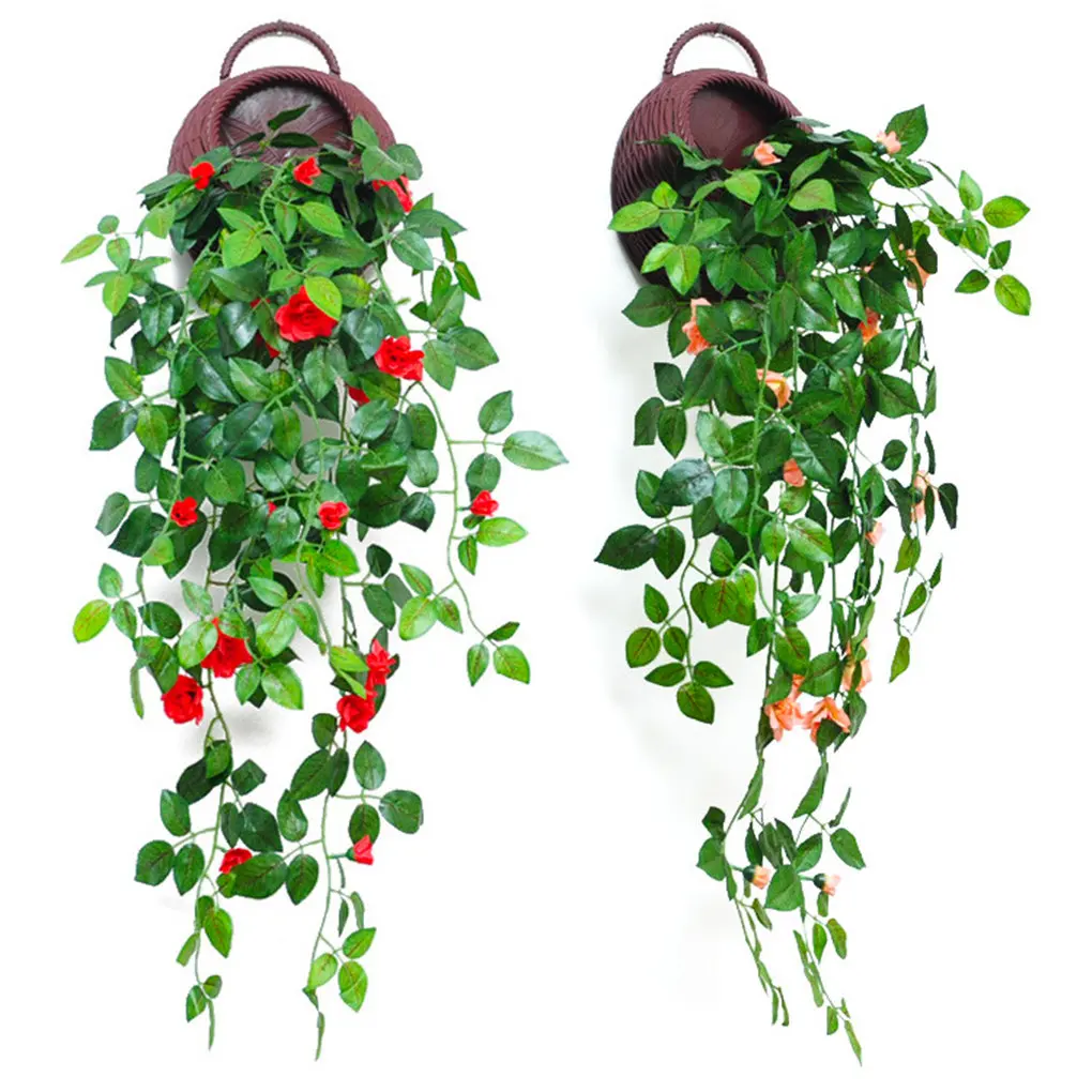 

Искусственная Роза, цветок лозы, искусственный цветок, растение из ротанга, для дома, свадьбы, вечеринки, настенный Романтический венок, дек...