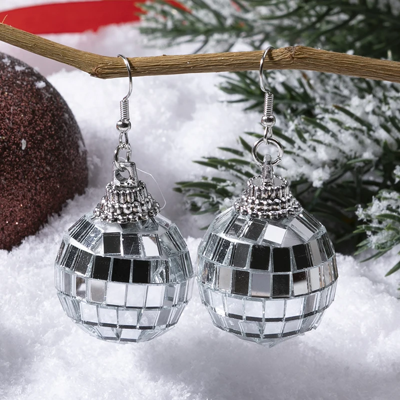 Серебристые винтажные серьги-капельки YEYULIN