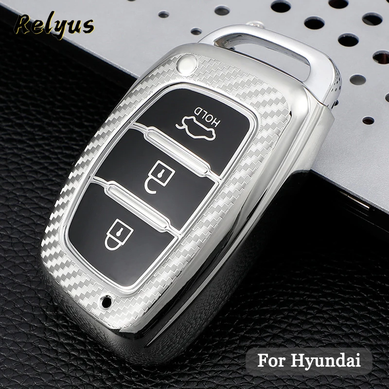 

Carbon Grain TPU Car Key Case Protector for Hyundai IX20 I30 IX35 I40 Ix25 IX45 I10 I20 Tucson Verna Sonata Elantra Santa Fe