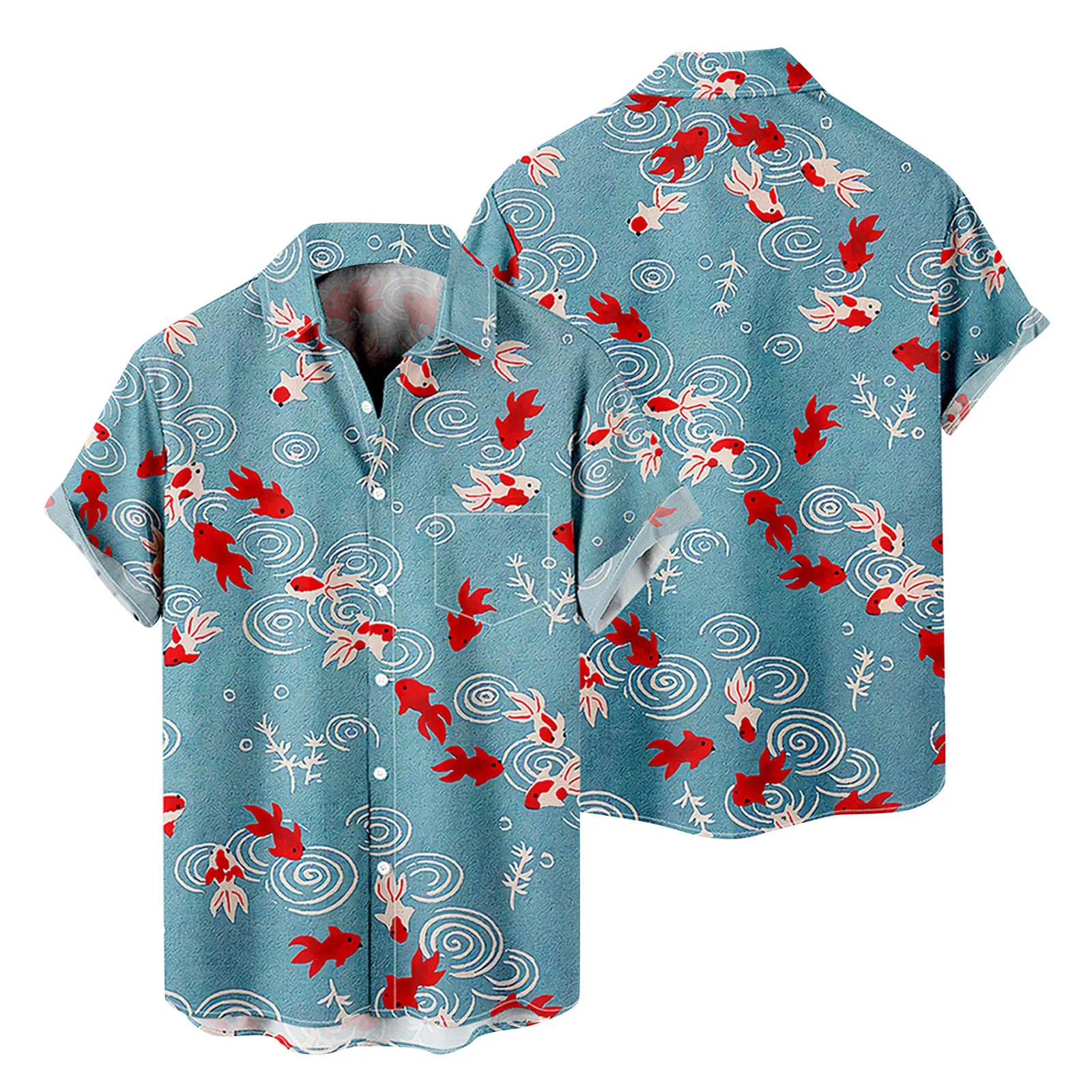 

Mens Luxury Shirt Mens Fashion And Leisure 3D Digital Printing Buckle Lapel Short Sleeve Shirt Top Lady Long Sleeve Top