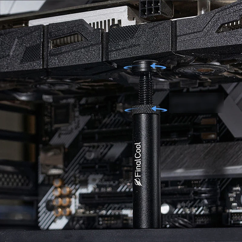 

Graphics Card GPU Holder Support Adjustable Telescopic Rotary Screw Aluminum Alloy Video Card Sag Bracket Jack Desktop PC Case