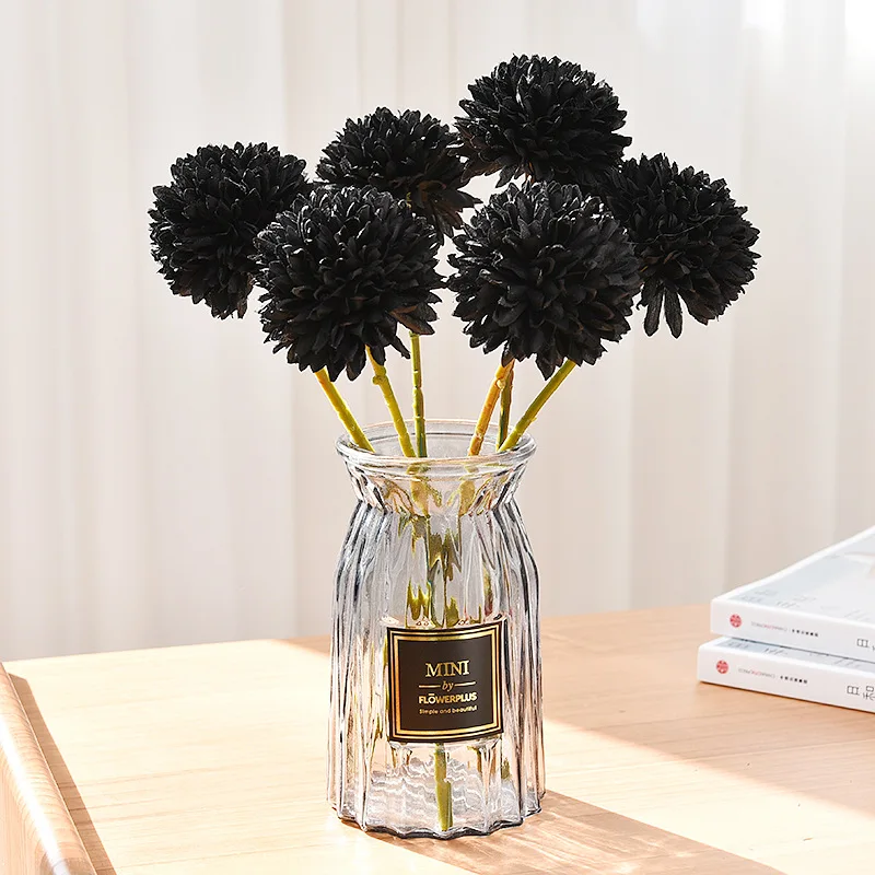 

30cm Artificial Flower Dandelion Ball Chrysanthemum Fake Flower Living Room Potted Flower Arrangement Wedding Decoration