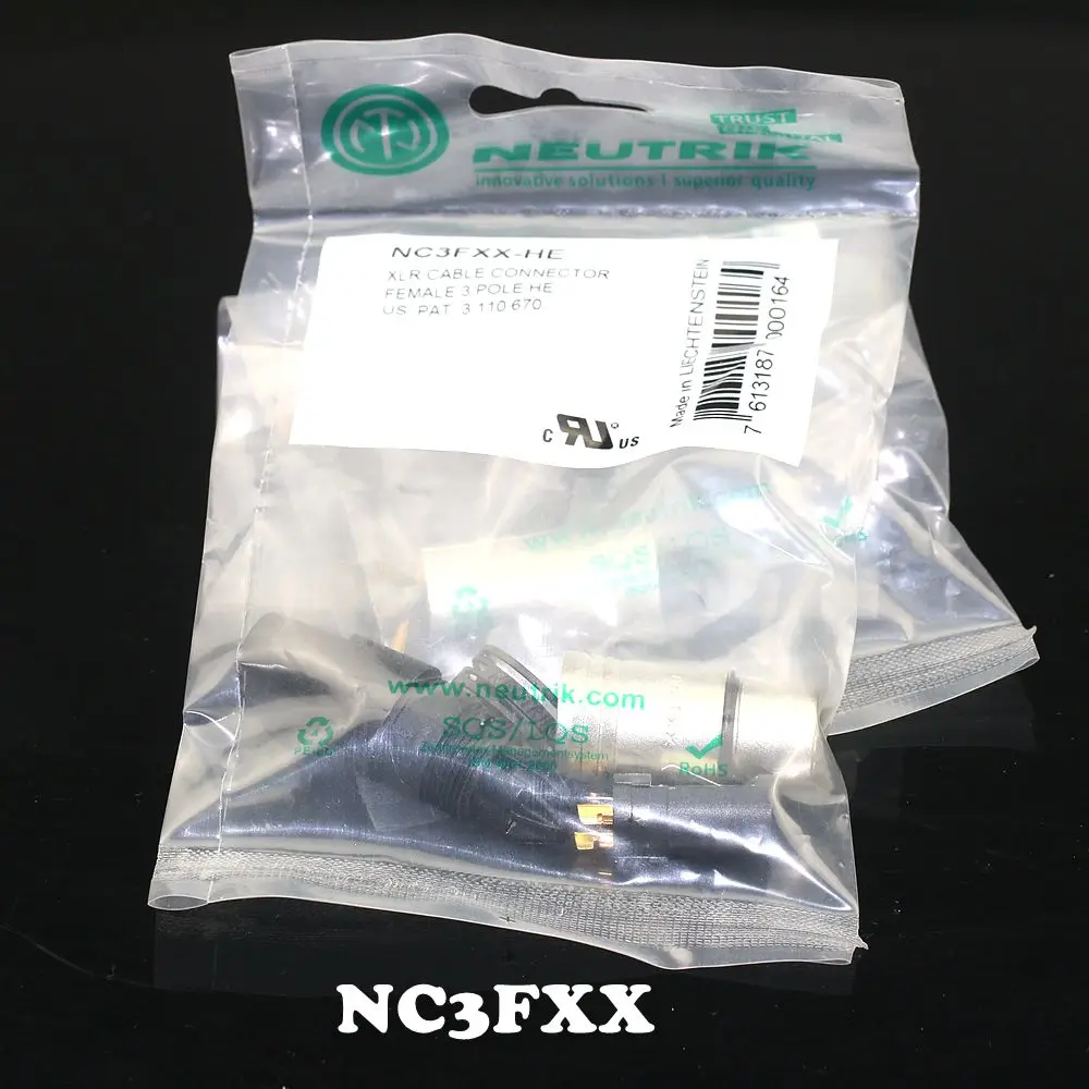 20 шт./лот для разъема NEUTRIK 10 шт. NC3MXX и NC3FXX папа мама комплект с 3 брошками XLR Connecteur avec!