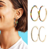 classic vintage hoop earrings for woman charm golden zircon round heart piercing encanto earring fashion luxury jewelry 2022 new