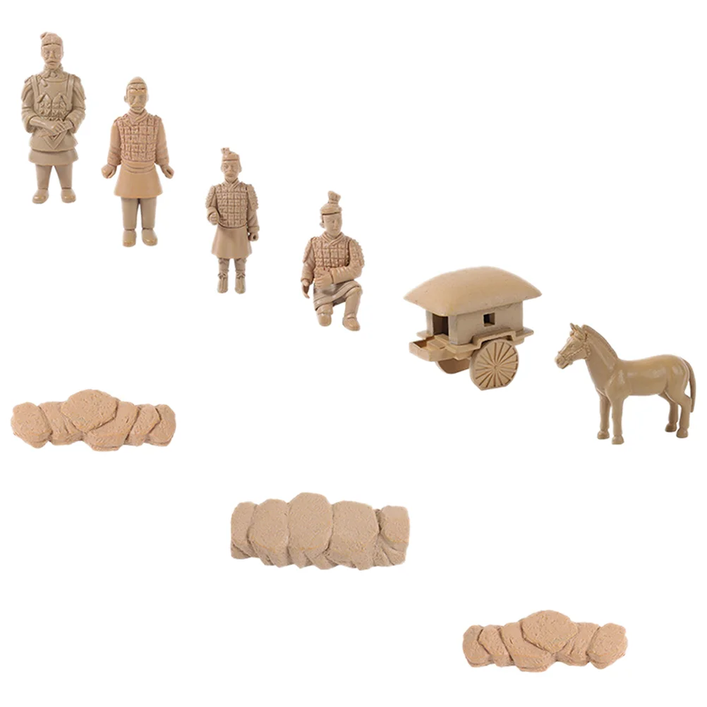 Терракотовые воины и лошади маленькие украшения декор для рабочего стола