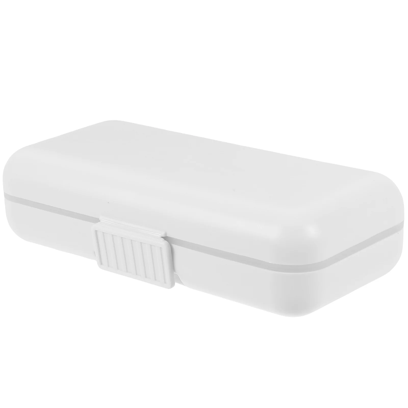 

Travel Medicine Organizer Storage Box Portable Case White Containers Small Elder