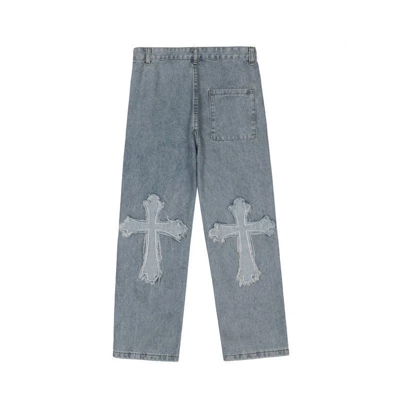 ICCLEK Men's Jeans Fashion Jeans New Jeans Men's Casual Pants Cross Jeans