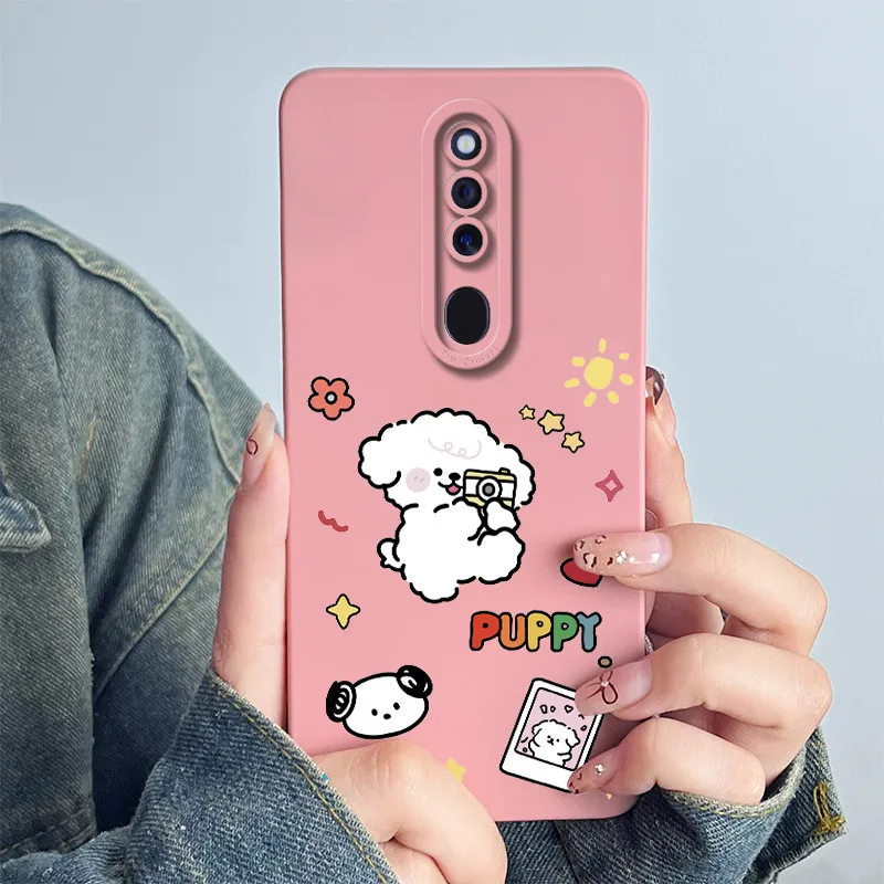 For OPPO F11 Pro Phone Case Cover CPH1969 CPH2209 CPH1987 Soft Silicone Sweet Painted Cartoon Shell Lovely Printed Coque Casing