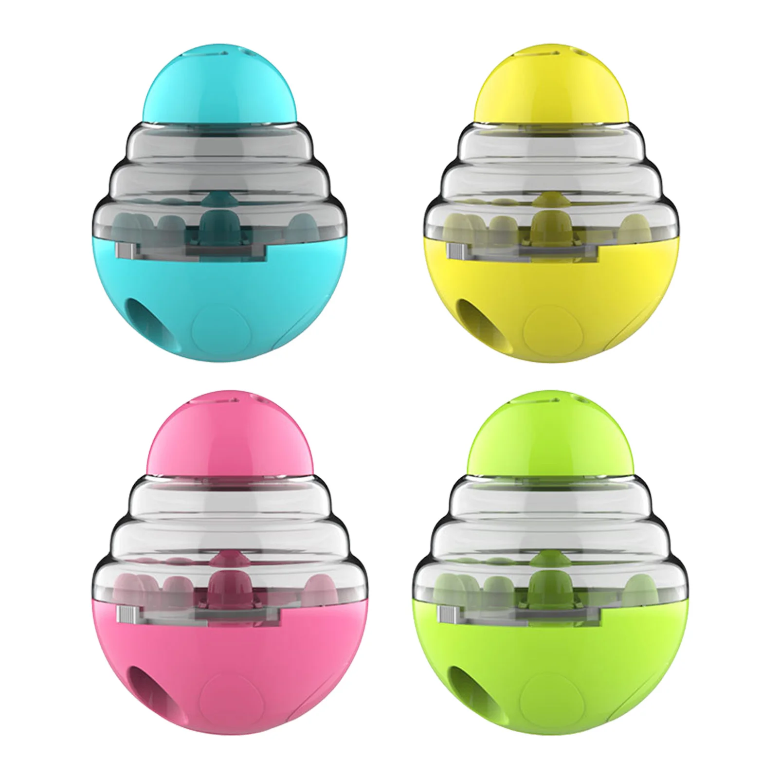 

Dog Tumbler Leakage Food Toy Dual Leakage Holes Food Dispensing Tool Anti-Chew Puzzle Toy Balls Dog Bowls For Slow Feeder