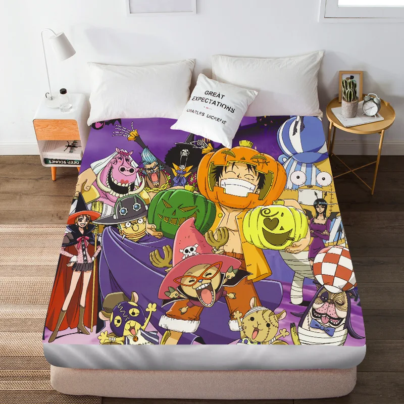 Фото 3D-простыня Hot Nika Luffys Gear 5 с принтом аниме One Piece, детская эластичная простыня с наволочкой №3