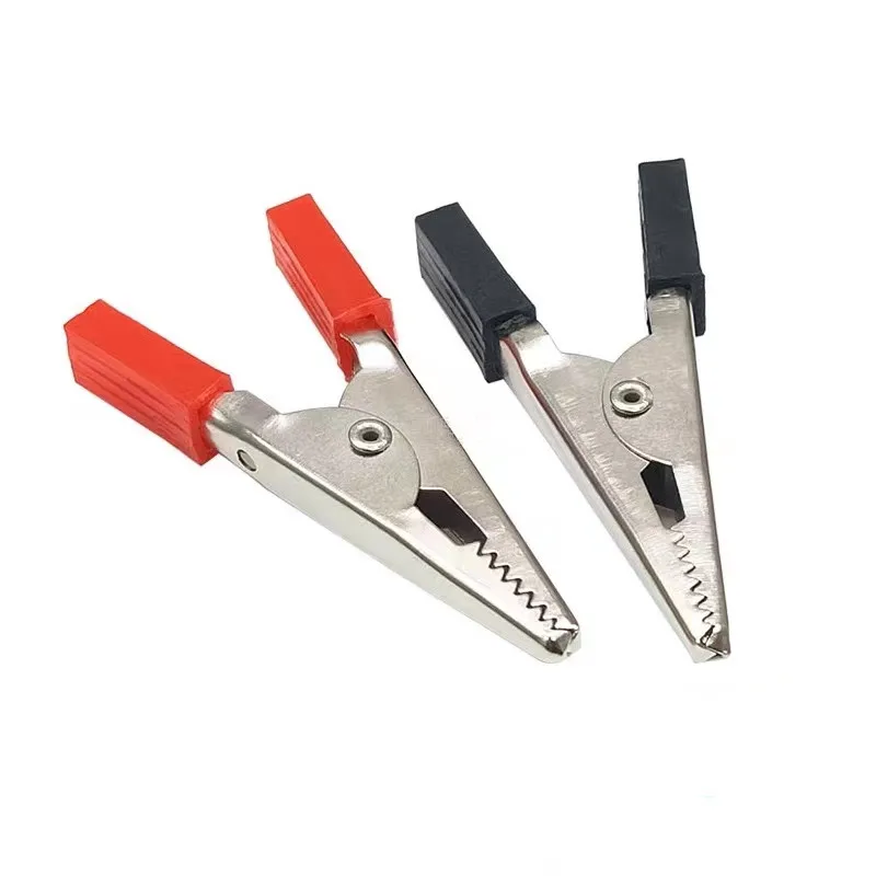 

10 шт., металлические зажимы типа «крокодил» с пластиковой ручкой, 50 мм