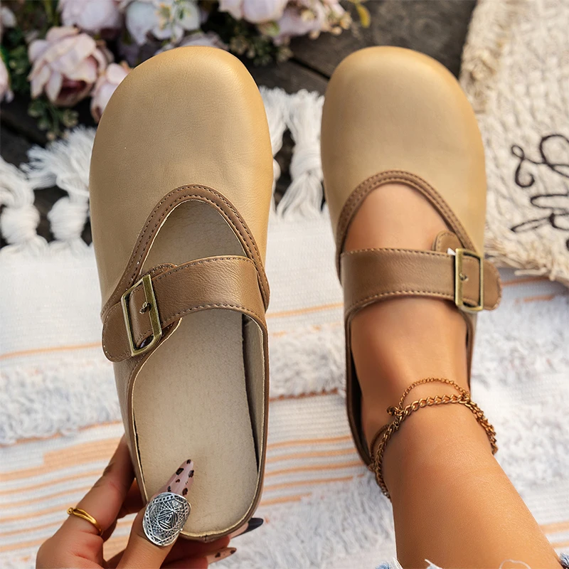 Женские тапочки на плоской подошве повседневные туфли-лодочки летние сандалии