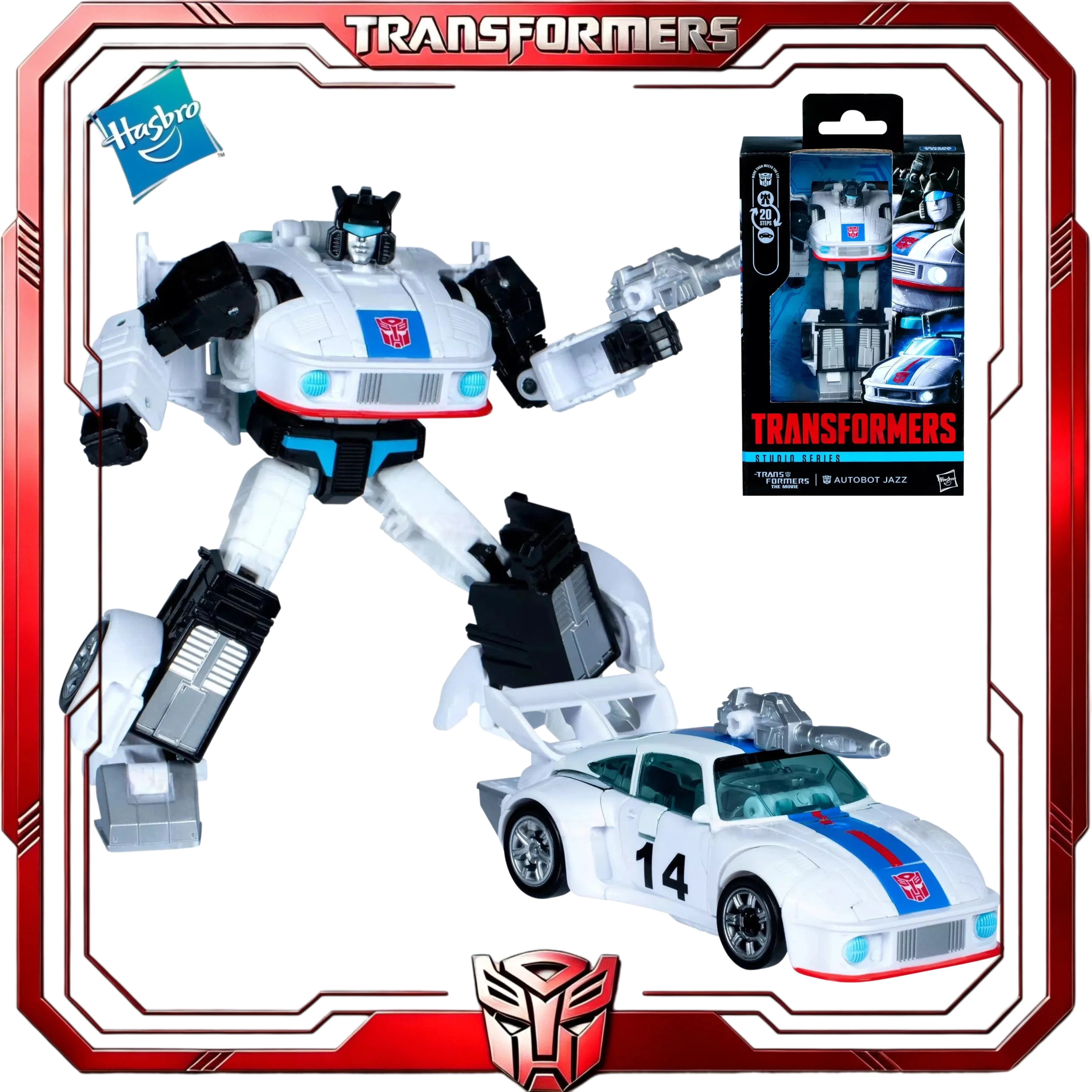 Фото В наличии: Коллекционная фигурка Transformers Studio Series 86-01 Jazz Hasbro Deluxe Class, игрушка-подарок для фанатов №1