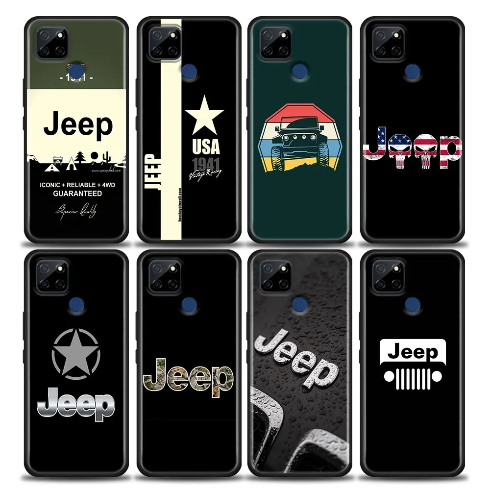 

Grand Cherokee Wrangler J-Jeep Funda Case for Realme 5 6 7 7i 8 8i 9 C1 C2 C3 C21 C25 C15 C12 XT GT Master C35 Neo2 3 Pro Case