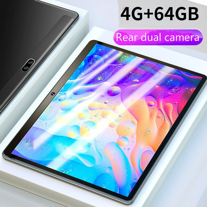 2023 Fast Shipping 10.1 Inch Tablet PC Octa Core 4GB RAM 64GB ROM Dual SIM 4G Call Phone Tablets Rugged 2.5D Android 9.0 Tablet